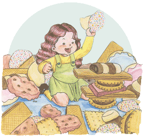 A volte la bambina finiva
dentro la scatola dei biscotti
e ci stava delle ore... 