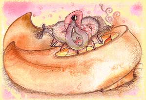 Il topino si alzò di scatto risvegliandosi dal sonno...